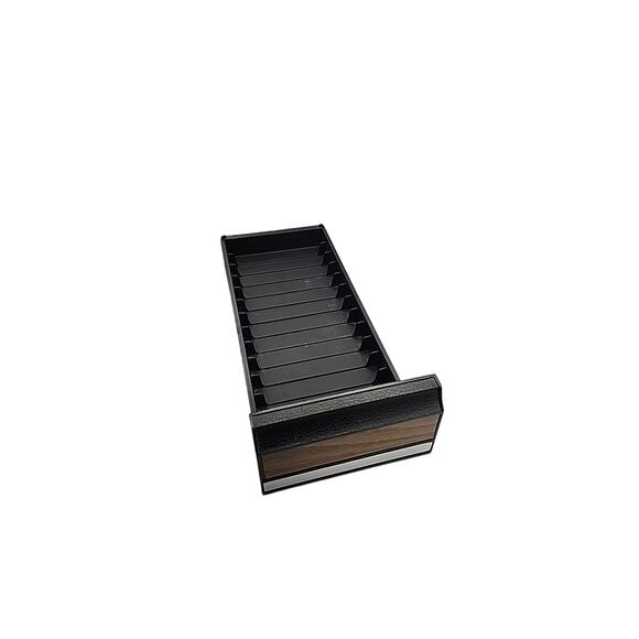 Vtg. Faux Wood Grain Audio Cassette Replacement Drawer Holds 14 Cassette Tapes - Picture 1 of 7